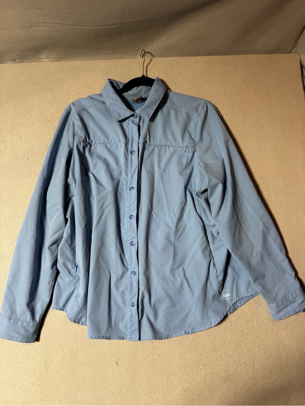 REI Light Blue Women’s Button-Up Shirt Jacket